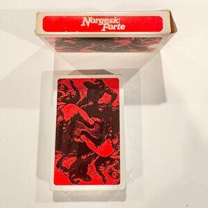 NIP Vtg. Dante’s Inferno playing cards, Norgesic Forte, Riker 3M